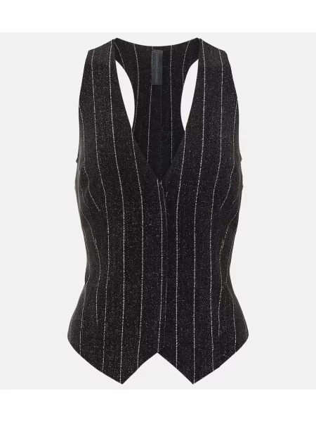 Vestă Norma Kamali cu dungi gri