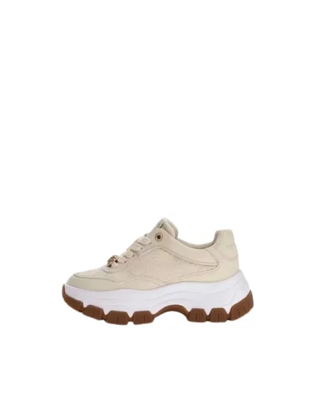 Guess Sneakersy FLFBRT Écru beżowe