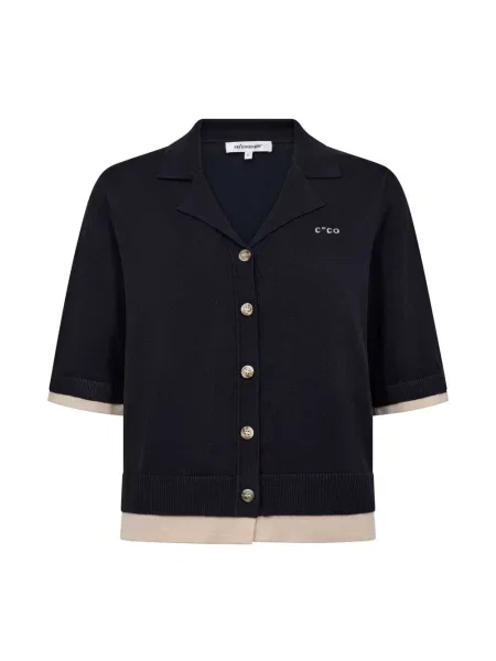 Kardigan Co'couture o krotszym kroju niebieski