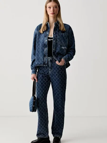 Karl Lagerfeld Jeans srajca denim modra