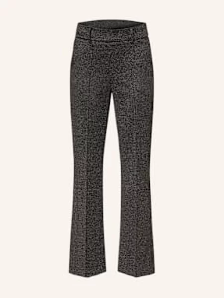 Cambio Kalhoty Francoise S Třpytivou Přízí černá/ stříbrná černé