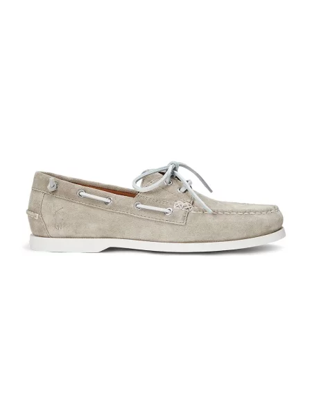 Велурени мокасини Polo Ralph Lauren Merton Boat бежово