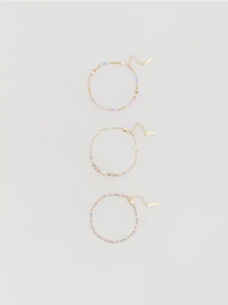 Reserved Set de brățări cu pietre decorative multicolor