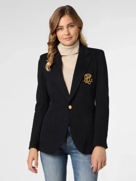 Dzianinowa marynarka Polo Ralph Lauren niebieska