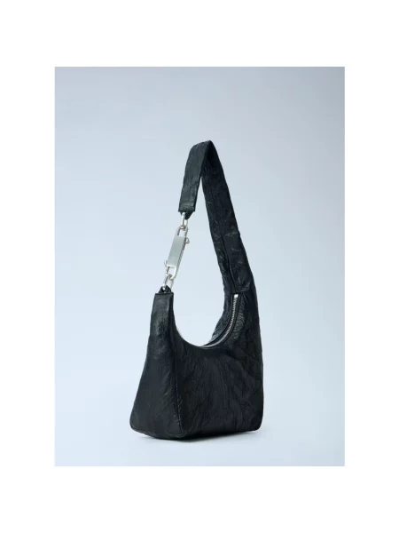 Torebka Rick Owens skórzana czarna