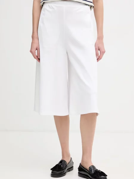 MM by Max Mara bermudy s bavlnou PIOMBO bílé