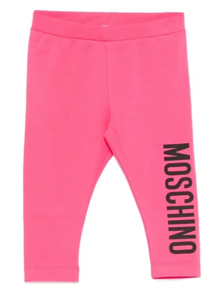 Legginsy dziecięce Moschino różowe