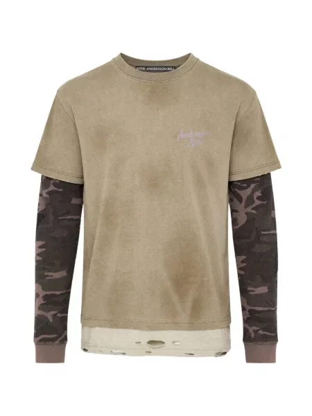 Tricou Andersson Bell zdrențuiți maro