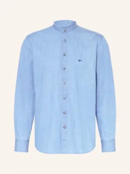 Fynch-Hatton Džínová Košile Regular Fit Se Stojáčkem modrá