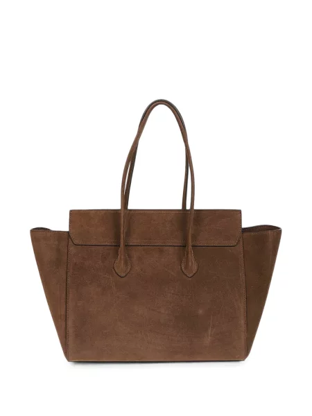 Geantă shopper Rounn din piele maro