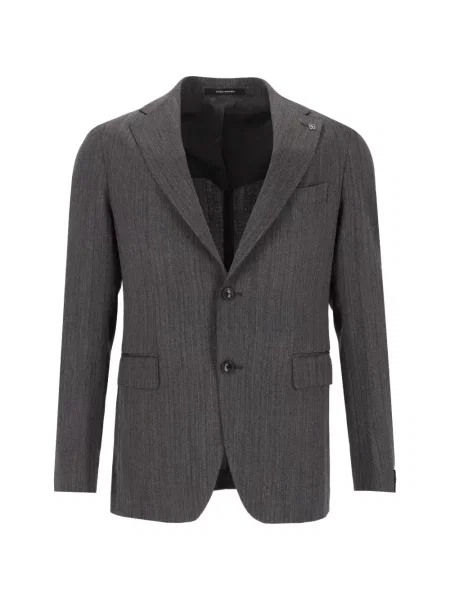 Costum Tagliatore de lână cu model herringbone gri