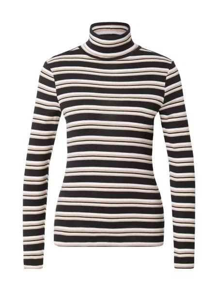 S.Oliver Majica svetlo rjava / črna bela