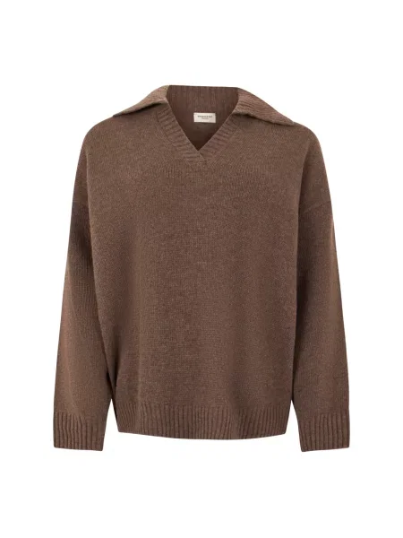 Weekend Max Mara sweter wełniany WKDAGRE brązowy