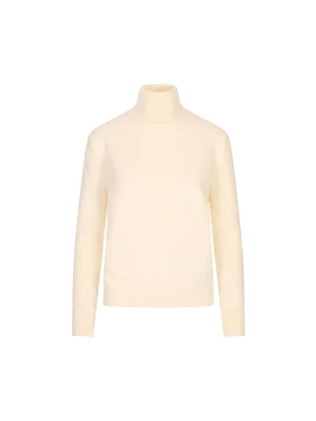 Sweter z golfem Jil Sander do golfa biały