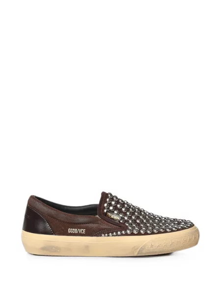 Sneakerși Golden Goose din piele maro
