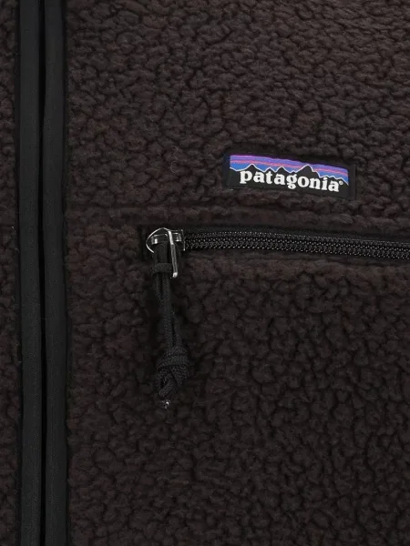Geacă Patagonia din fleece retro negru