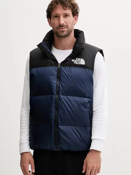 The North Face vestă de puf Retro Nuptse bleumarin de iarnă