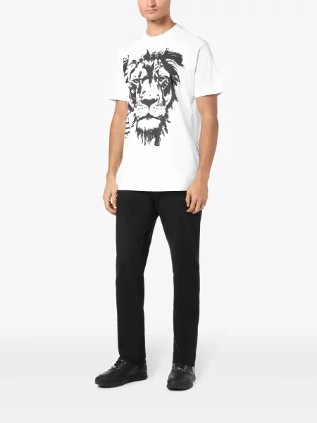 Tricou Billionaire cu imagine alb