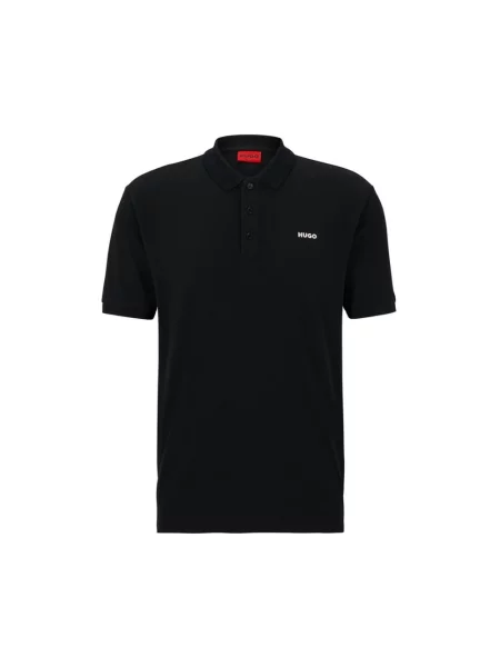 Koszulka polo z nadrukiem z logo model ‘Donos’ Hugo czarne