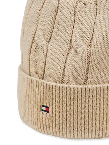 Tommy Hilfiger шапка beanie за деца от бежово