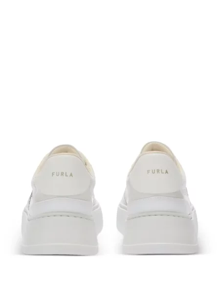 Sneakerși Furla cu autograf alb