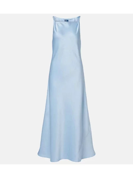 Rochie Polo Ralph Lauren din satin albastru