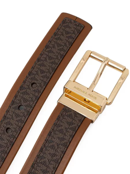 Reversibil bikini Michael Michael Kors cu broderie din piele de căprioară portocaliu