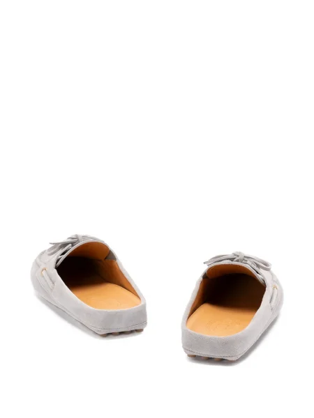 Papuci tip mules Tod's din piele de căprioară gri