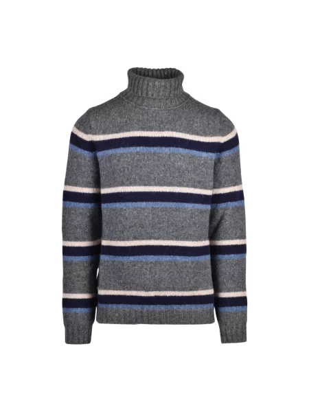 Sweter z golfem Alpha Studio wełniany szary