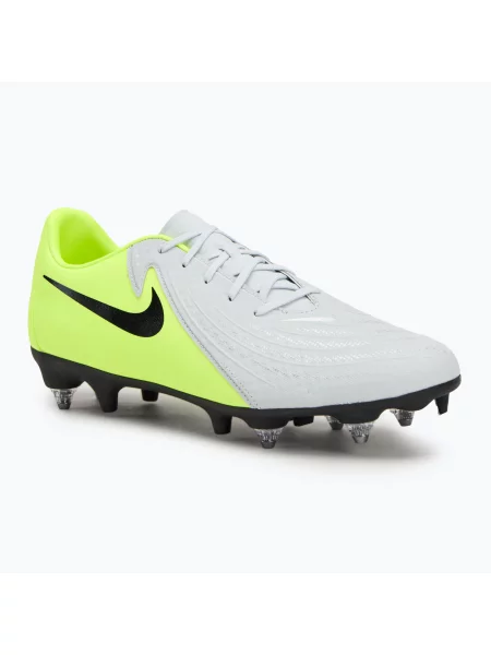 Încălțăminte de fotbal pentru bărbați Nike Phantom GX 2 Academy metallic silver/volt/black negru