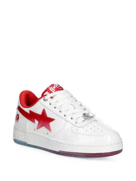 Sneakerși A Bathing Ape® din piele de lac alb