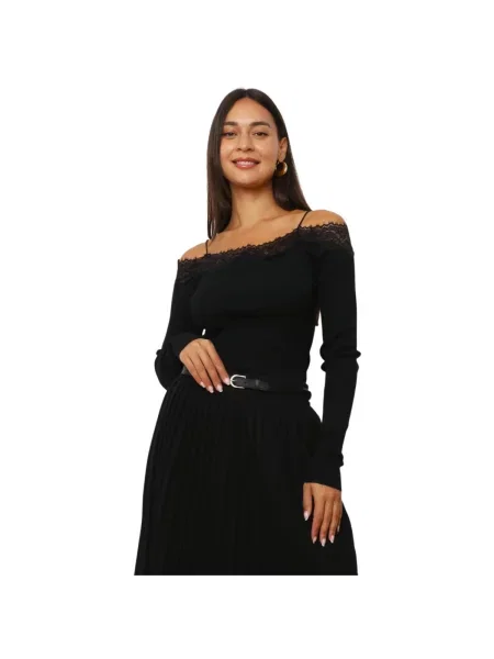 Top La Modeuse negru
