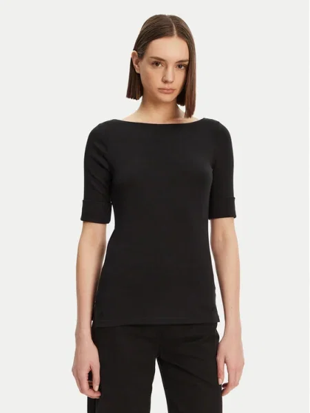 Lauren Ralph Lauren Bluză Brs-Knits Regular Fit negru