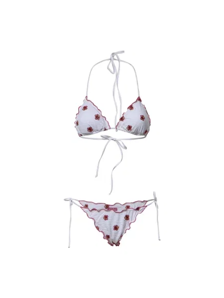 Bikini Mc2 Saint Barth z falbankami białe