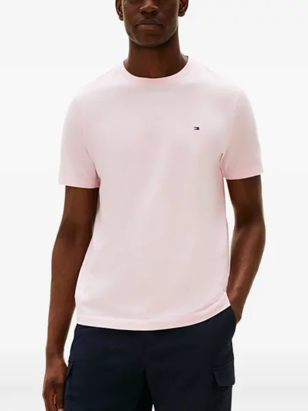 Tricou Tommy Hilfiger cu broderie roz