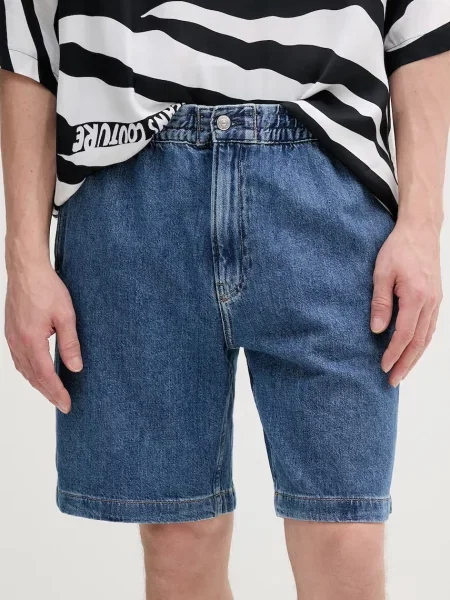 Džínové šortky Calvin Klein Jeans modrá