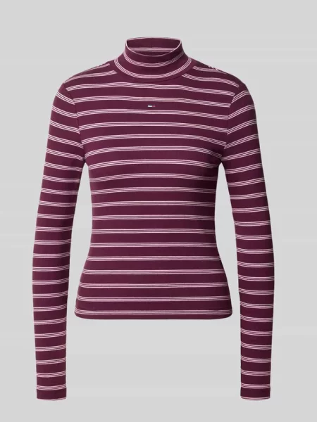 Bluzka z długim rękawem o kroju slim fit z mieszanki bawełny Tommy Jeans
