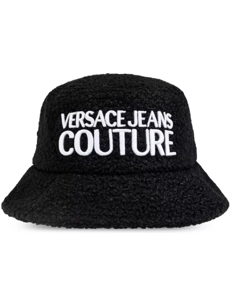 Haftowany kapelusz Versace Jeans Couture czarny