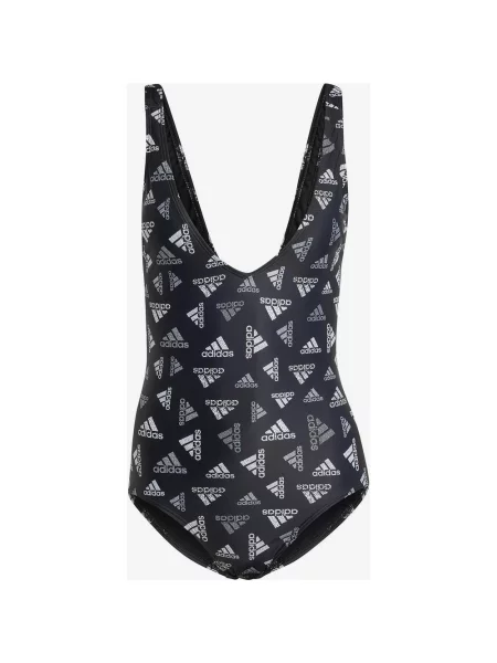 Adidas Allover Print Sportswear Strój kąpielowy czarno-biały biały