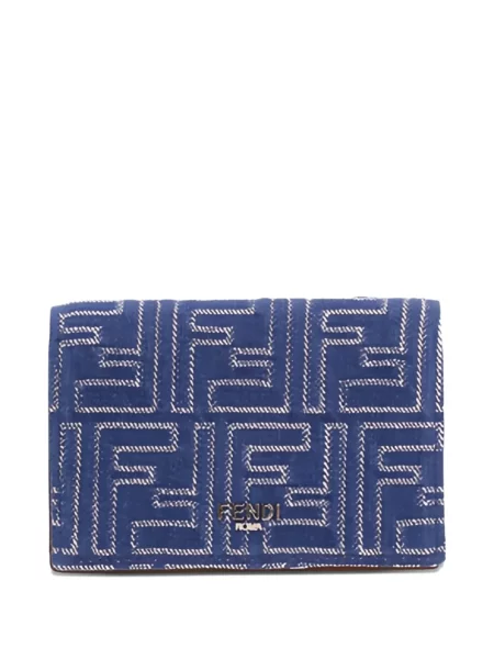 Portofel Fendi din jacard albastru