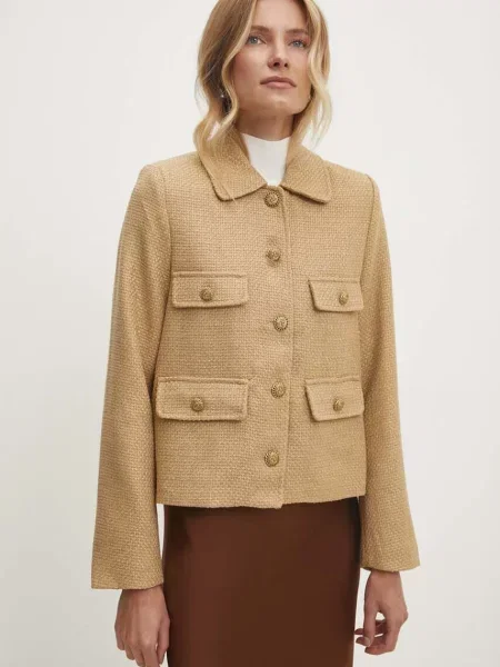 Сако Answear Lab с едно копче кафяво