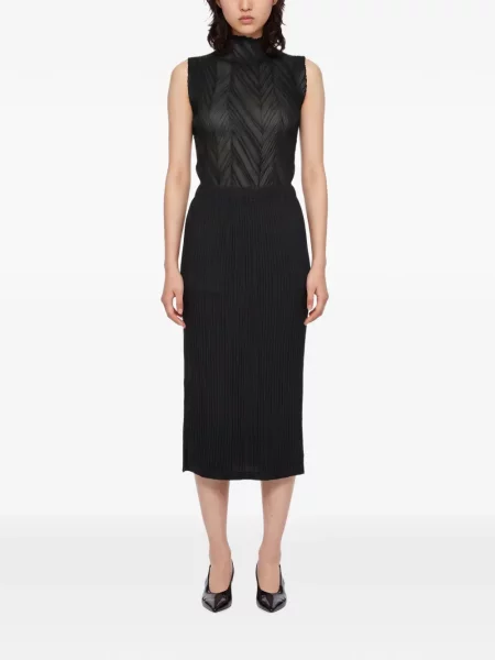 Fustă midi Issey Miyake negru