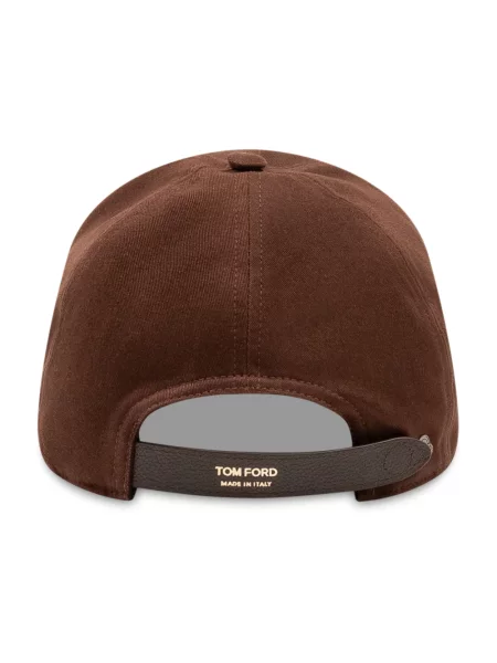 Czapka z daszkiem Tom Ford brązowa