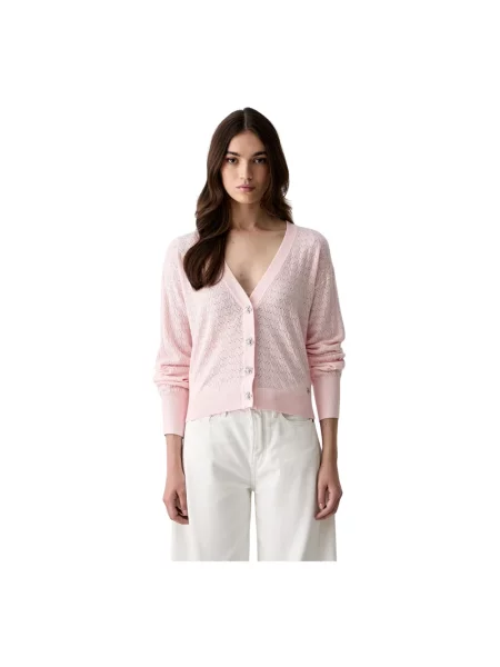 Guess Sweter Nina Z Kamieniami Ozdobnymi rosa różowy
