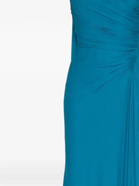 Rochie Herve L. Leroux asimetrică albastru