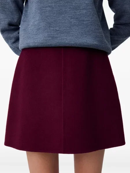 Fusta mini Claudie Pierlot de lână roșu