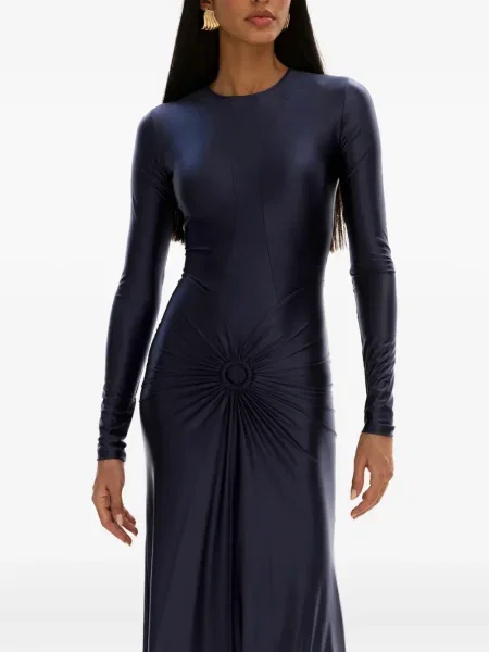 Rochie maxi Moos Studio lungă de costum albastru