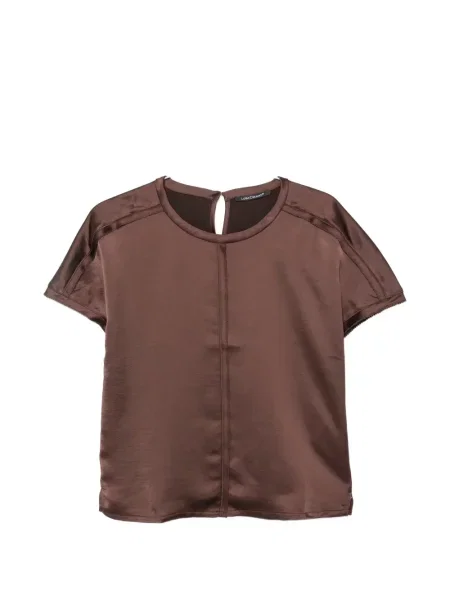 Top Luisa Cerano din satin maro
