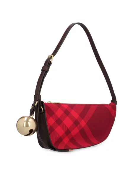 Torebka Burberry wełniana czerwona