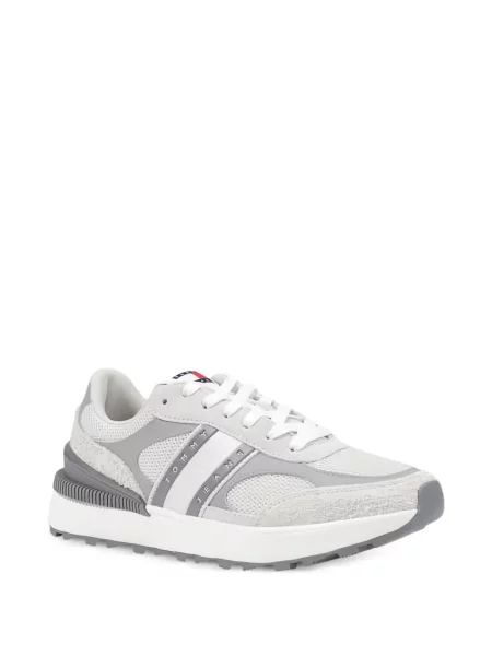 Sneakerși Tommy Jeans plasă gri